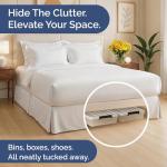 Queen Size Pleated Bed Skirt - Soft & Easy Fit