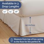 Queen Size Pleated Bed Skirt - Soft & Easy Fit