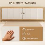 Queen Upholstered Bed Frame with Wooden Slats