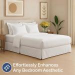 Queen Size Pleated Bed Skirt - Soft & Easy Fit