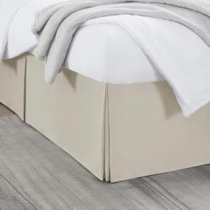 Queen Size Linen Bed Skirt with 14-Inch Drop