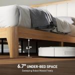 Queen Upholstered Bed Frame with Wooden Slats