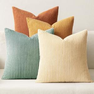 Boho Farmhouse Decorative Pillow Covers Set of 4