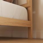 Queen Upholstered Bed Frame with Wooden Slats