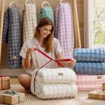 Bedsure 3D Fleece Bubble Throw Blanket, White