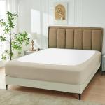 Light Camel Jersey Box Spring Cover for King Size