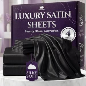 Luxury Satin King Size Bed Set - 4 Pieces