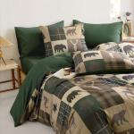 Rustic Cabin Comforter Set with Sheets, Queen