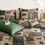 Rustic Cabin Comforter Set with Sheets, Queen