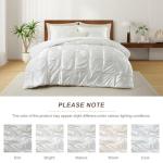 Ivory White Satin Comforter Set for Full/Queen