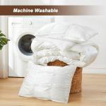 Ivory White Satin Comforter Set for Full/Queen