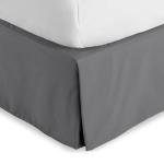 Queen Bed Skirt with 15-Inch Tailored Drop - Grey