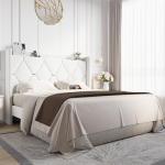 Velvet Queen Bed Frame with Wingback Storage