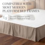 Ultra Soft Microfiber Bed Skirt - Taupe Queen