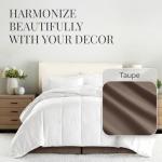 Ultra Soft Microfiber Bed Skirt - Taupe Queen