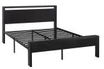 Queen Size Platform Bed Frame with Wooden Headboard