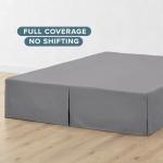 Queen Bed Skirt with 15-Inch Tailored Drop - Grey