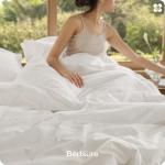 Bedsure King Cotton Duvet Cover Set, Coconut White