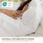 Bedsure King Cotton Duvet Cover Set, Coconut White