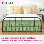 RIMELA Green Queen Bed Skirt with Split Corners