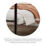 Sturdy Black Metal Full Bed Frame with Headboard