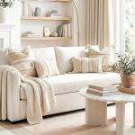 Cream Boho Lumbar Pillow Cover with Tassels