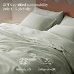 Sage Green Organic Cotton Queen Duvet Cover Set