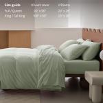Sage Green Organic Cotton Queen Duvet Cover Set