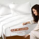 100% Egyptian Cotton 4-Piece Queen Sheet Set