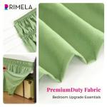 RIMELA Green Queen Bed Skirt with Split Corners