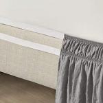 Ruched Ruffle Elastic Bed Skirt in Dark Gray