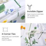 Dandelion Floral Queen Duvet Cover Set