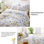 Dandelion Floral Queen Duvet Cover Set