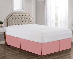 Soft Rose Microfiber Bed Skirt for Full Beds