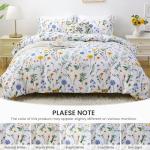 Dandelion Floral Queen Duvet Cover Set