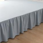 Queen Size Ruffled Bed Skirt in Grayish Blue