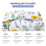 Dandelion Floral Queen Duvet Cover Set
