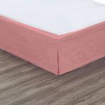 Soft Rose Microfiber Bed Skirt for Full Beds
