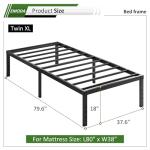 Twin XL Heavy Duty Metal Bed Frame with Storage