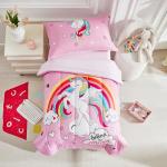 Toddler Girls Unicorn Bedding Set - 4 Pieces