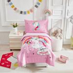 Toddler Girls Unicorn Bedding Set - 4 Pieces