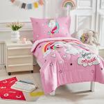 Toddler Girls Unicorn Bedding Set - 4 Pieces