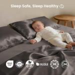 Luxury Charcoal Silk Bed Sheets Set - 4pcs