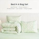 Floral Comforter Set with Sheets, Twin Size