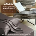 Luxury Charcoal Silk Bed Sheets Set - 4pcs