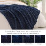 Extra Large Navy Fleece Throw Blanket for Couch