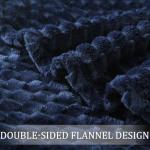 Extra Large Navy Fleece Throw Blanket for Couch