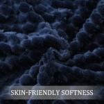 Extra Large Navy Fleece Throw Blanket for Couch