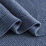 Dusty Blue Cable Knit Throw Blanket 50"x60