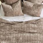 Luxury Velvet King Size Bedding Set, Natural Tan